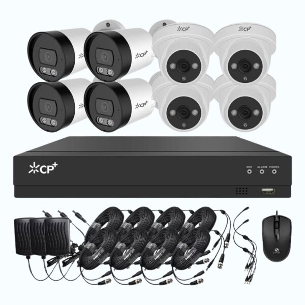 CP+ 88S 5MP, 8 Channels, Audio & Video Recording, 1TB HDD CCTV Camera Kit